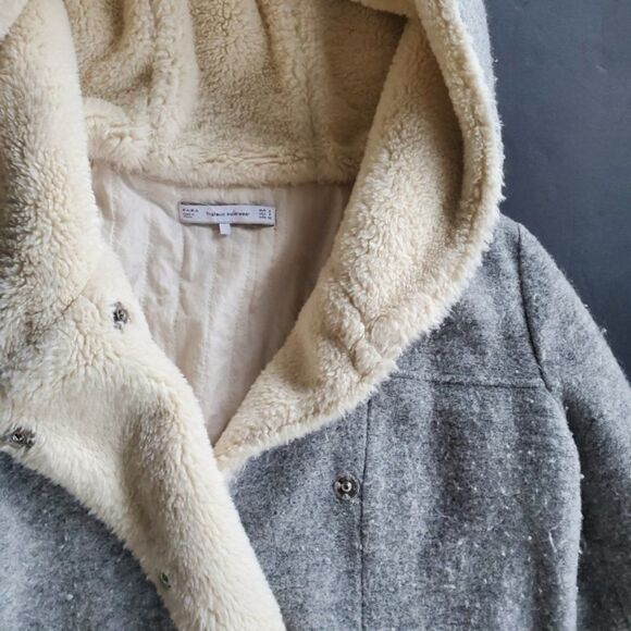 Zara Plush Outerwear Coat - Picture 3 of 10